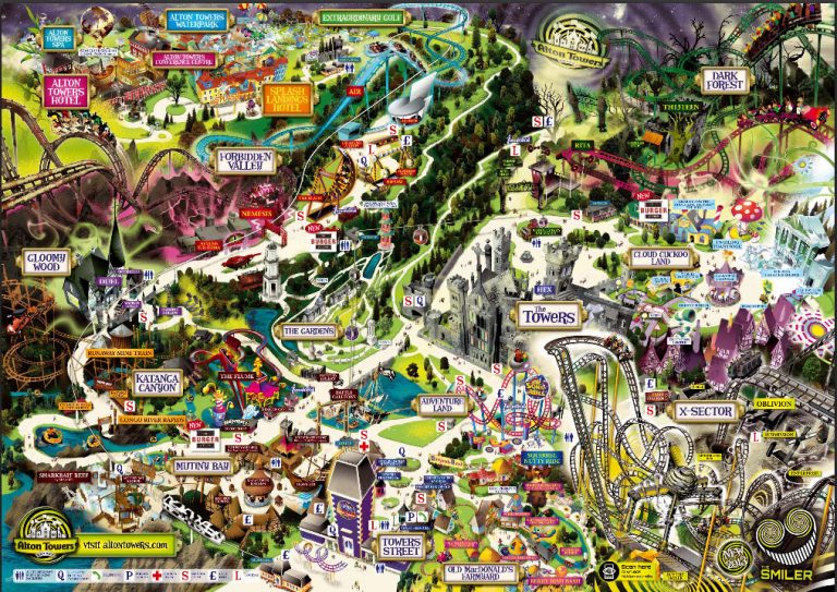 map of Alton Towers